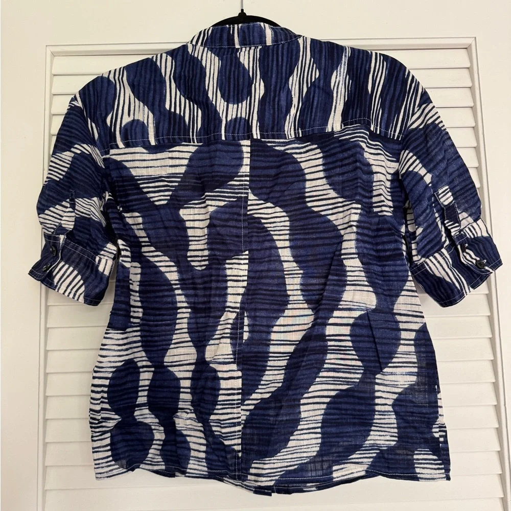 NWOT Banana Republic Blue and White Woman size XS - Picture 3 of 7